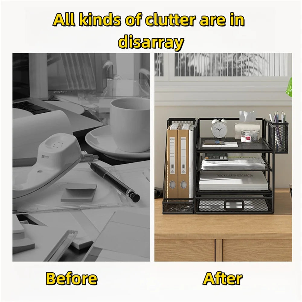 4-Tier Metal Desk Organizer
