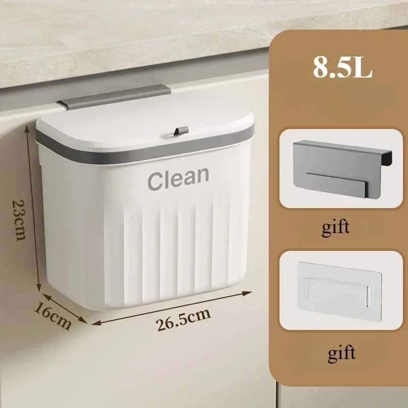 Compact Quiet-Close Trash Can