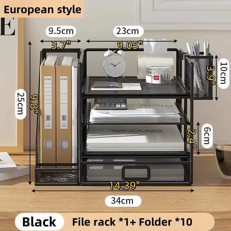 4-Tier Metal Desk Organizer