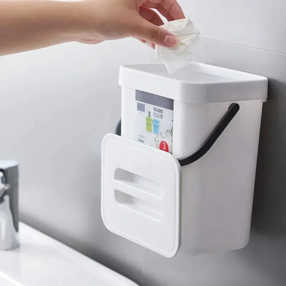 Compact Quiet-Close Trash Can