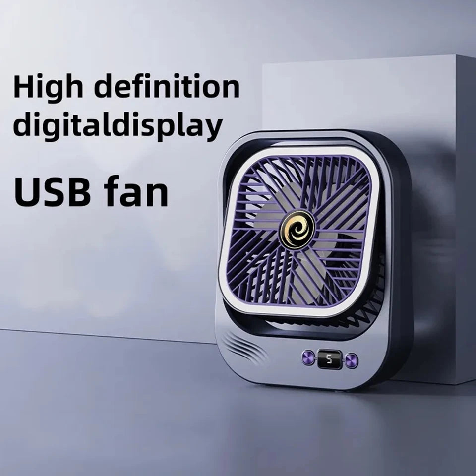 Rechargeable LED Mini Desk Fan