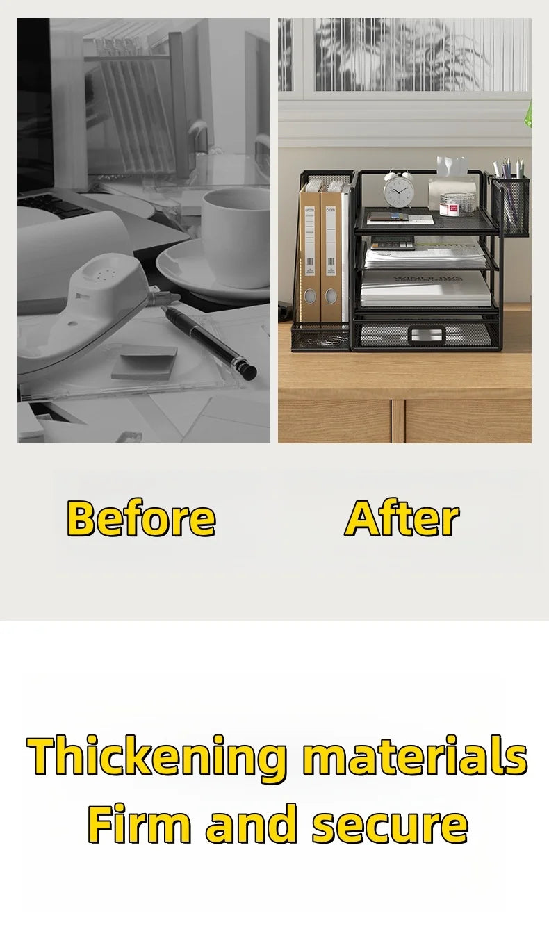4-Tier Metal Desk Organizer
