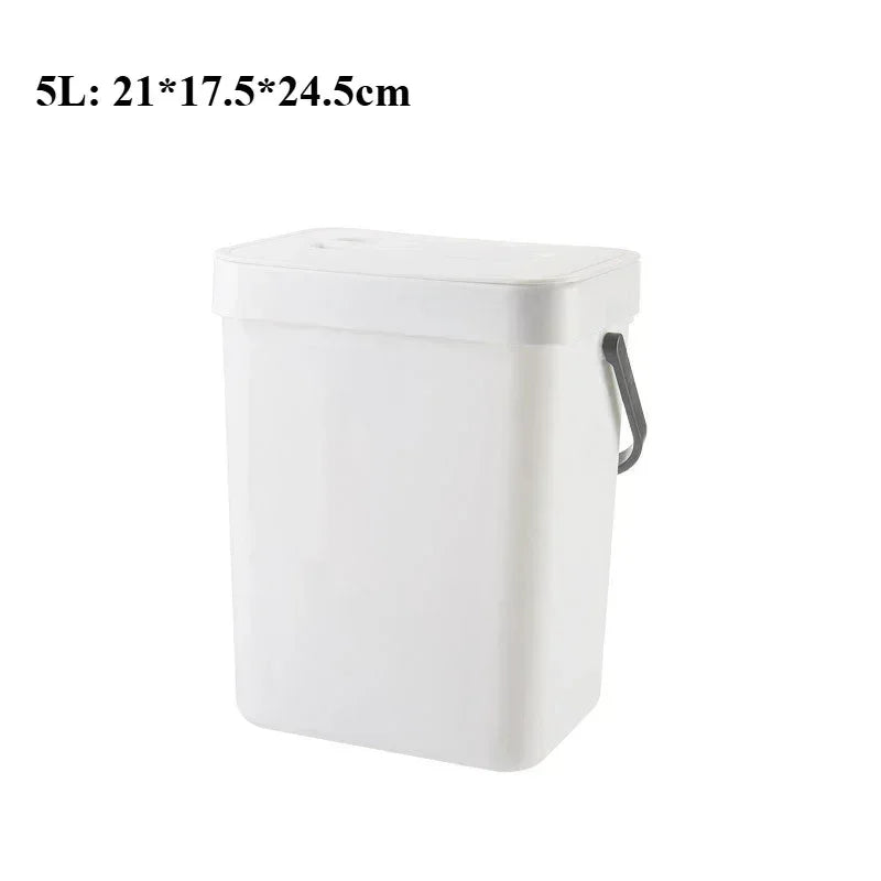 Compact Quiet-Close Trash Can