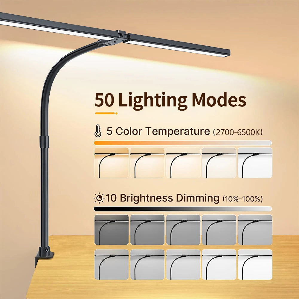 24W Clamp LED Desk Lamp