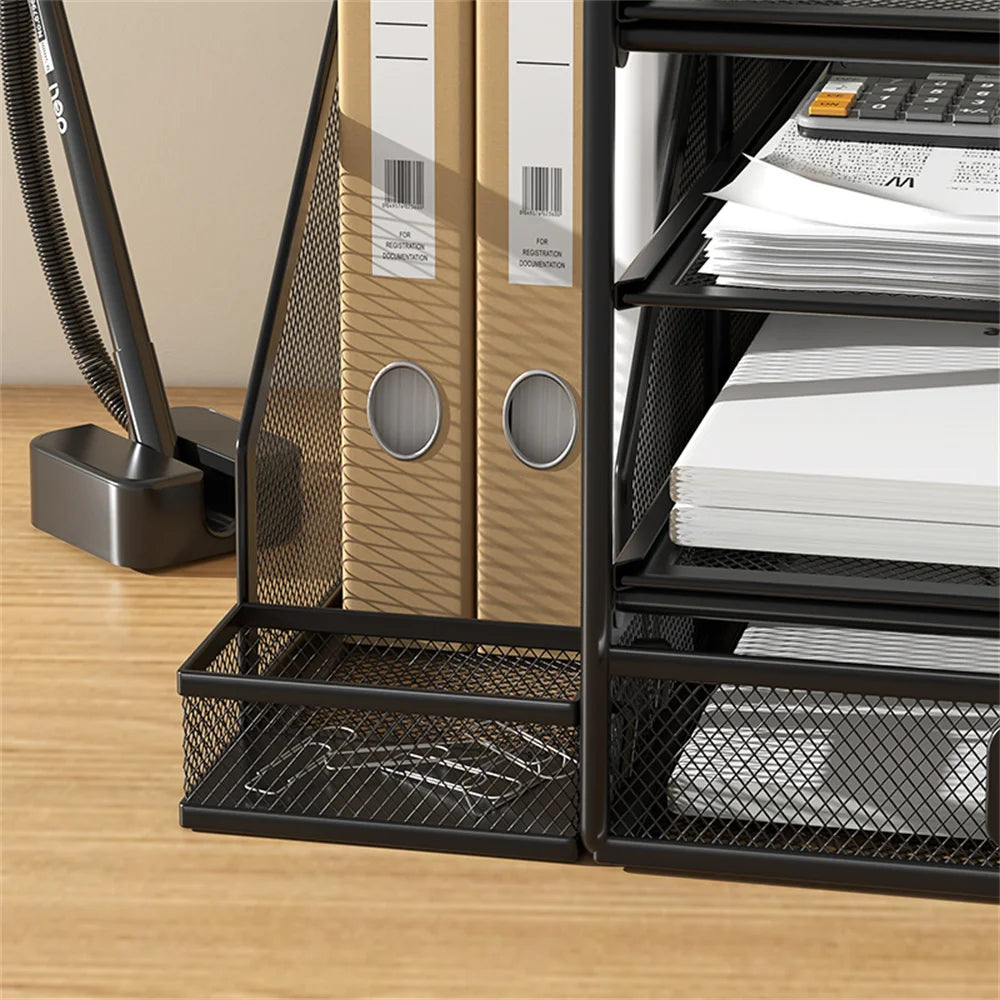 4-Tier Metal Desk Organizer