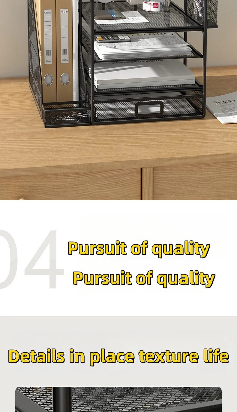 4-Tier Metal Desk Organizer
