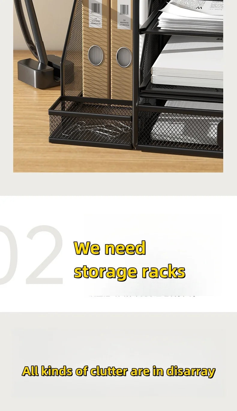 4-Tier Metal Desk Organizer