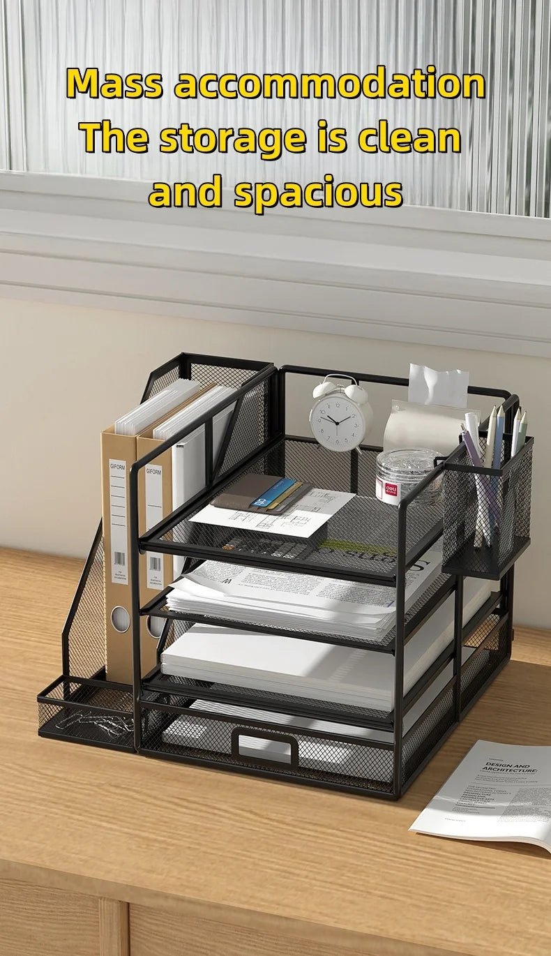 4-Tier Metal Desk Organizer