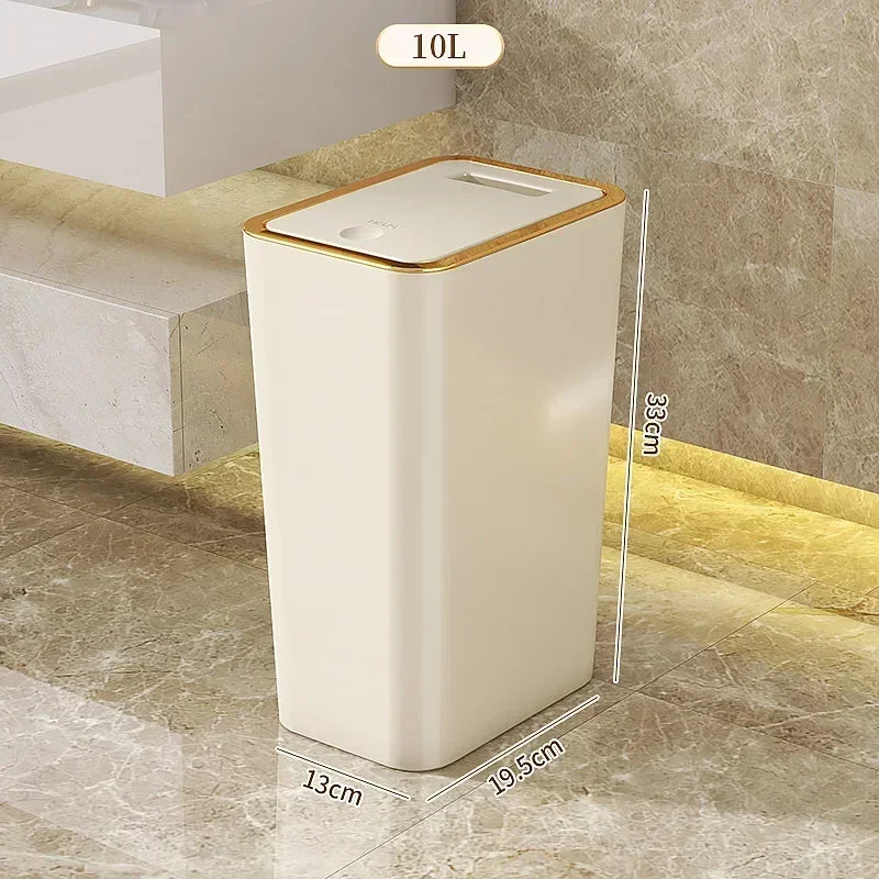 Compact Quiet-Close Trash Can