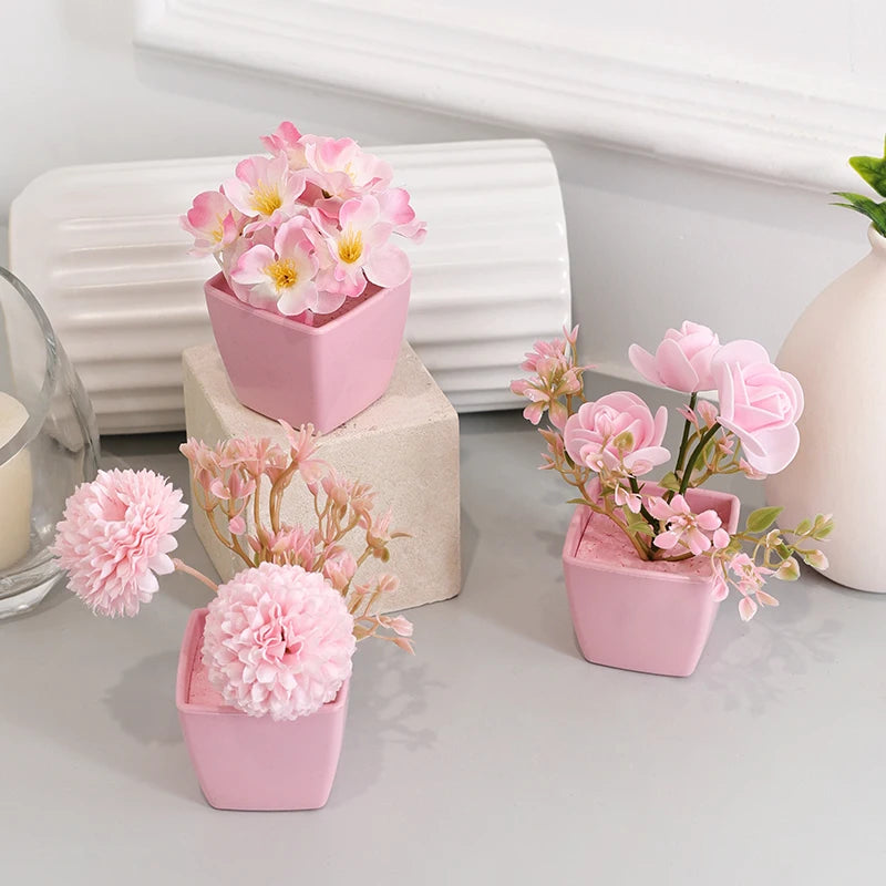 Mini Artificial Flower Pot