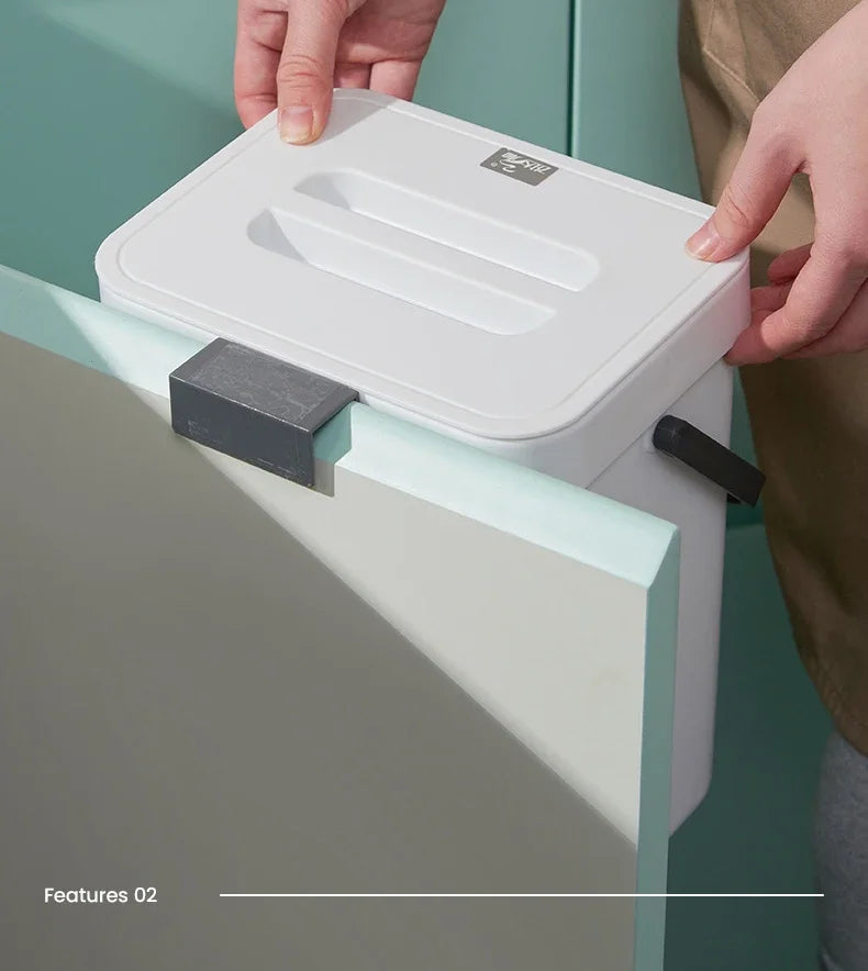 Compact Quiet-Close Trash Can