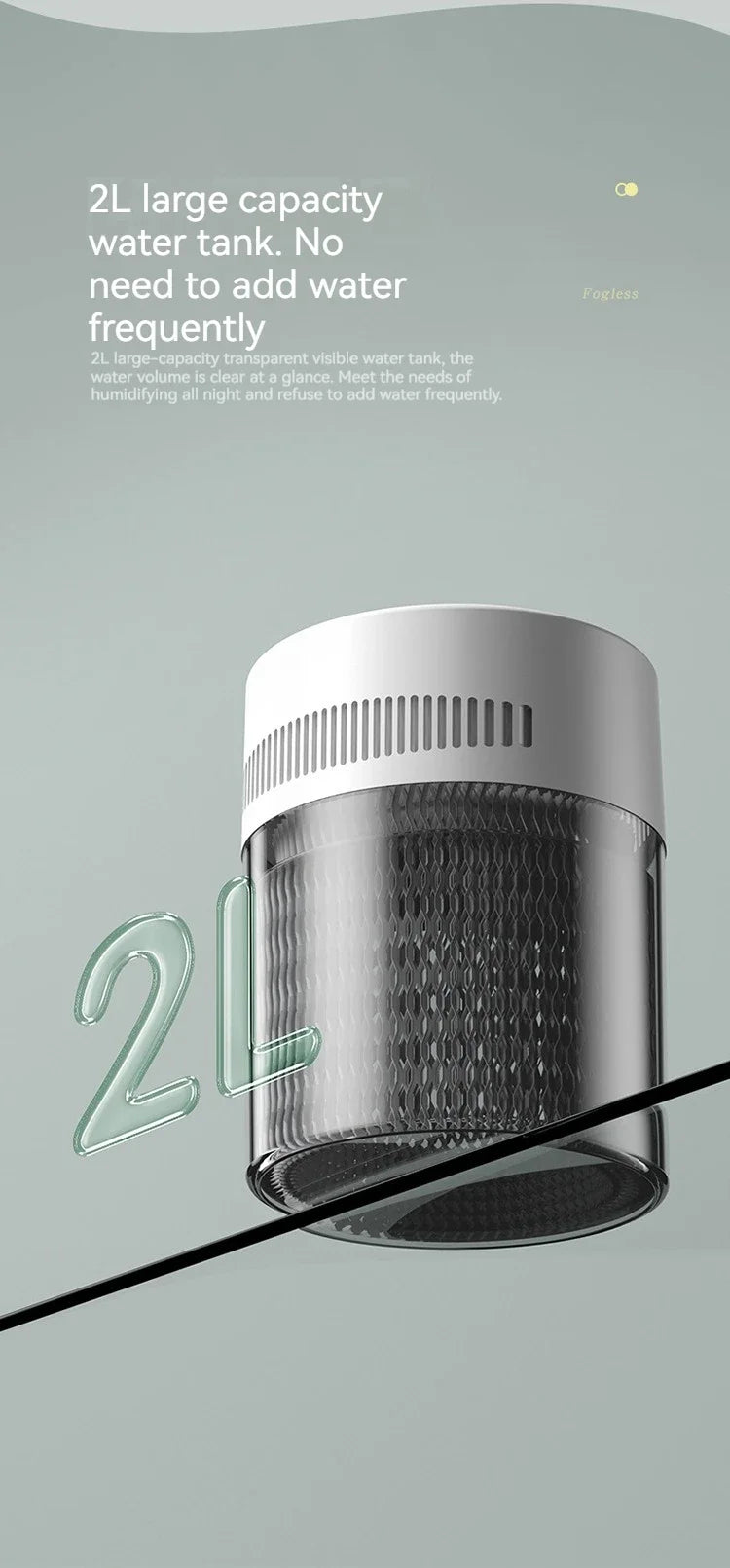 2L USB Dual Spray Humidifier