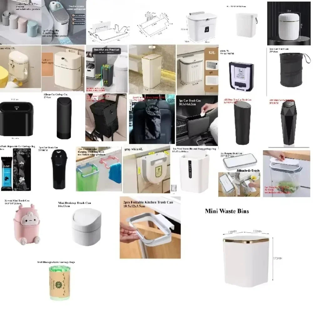 Compact Quiet-Close Trash Can