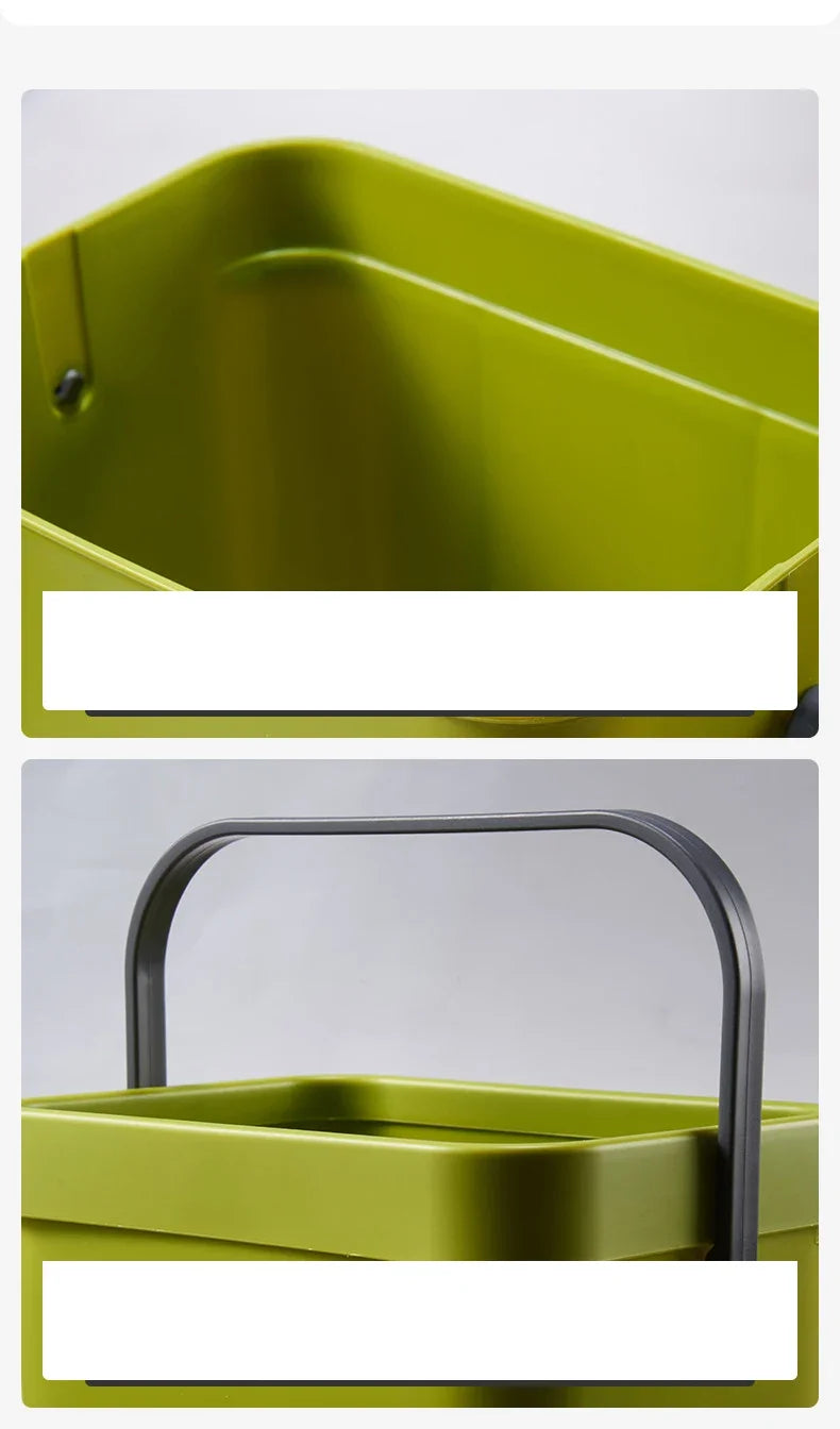 Compact Quiet-Close Trash Can