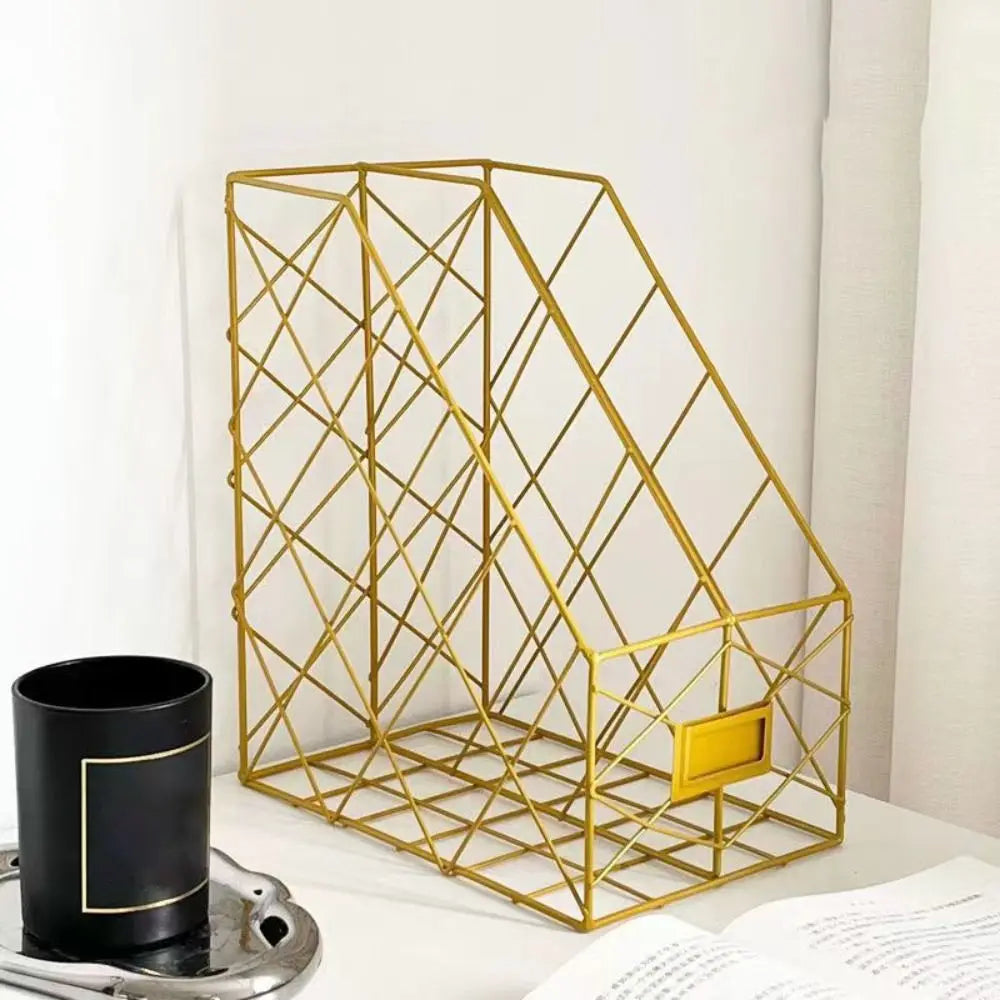Metal Mesh Desktop File Shelf
