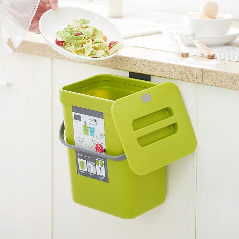 Compact Quiet-Close Trash Can