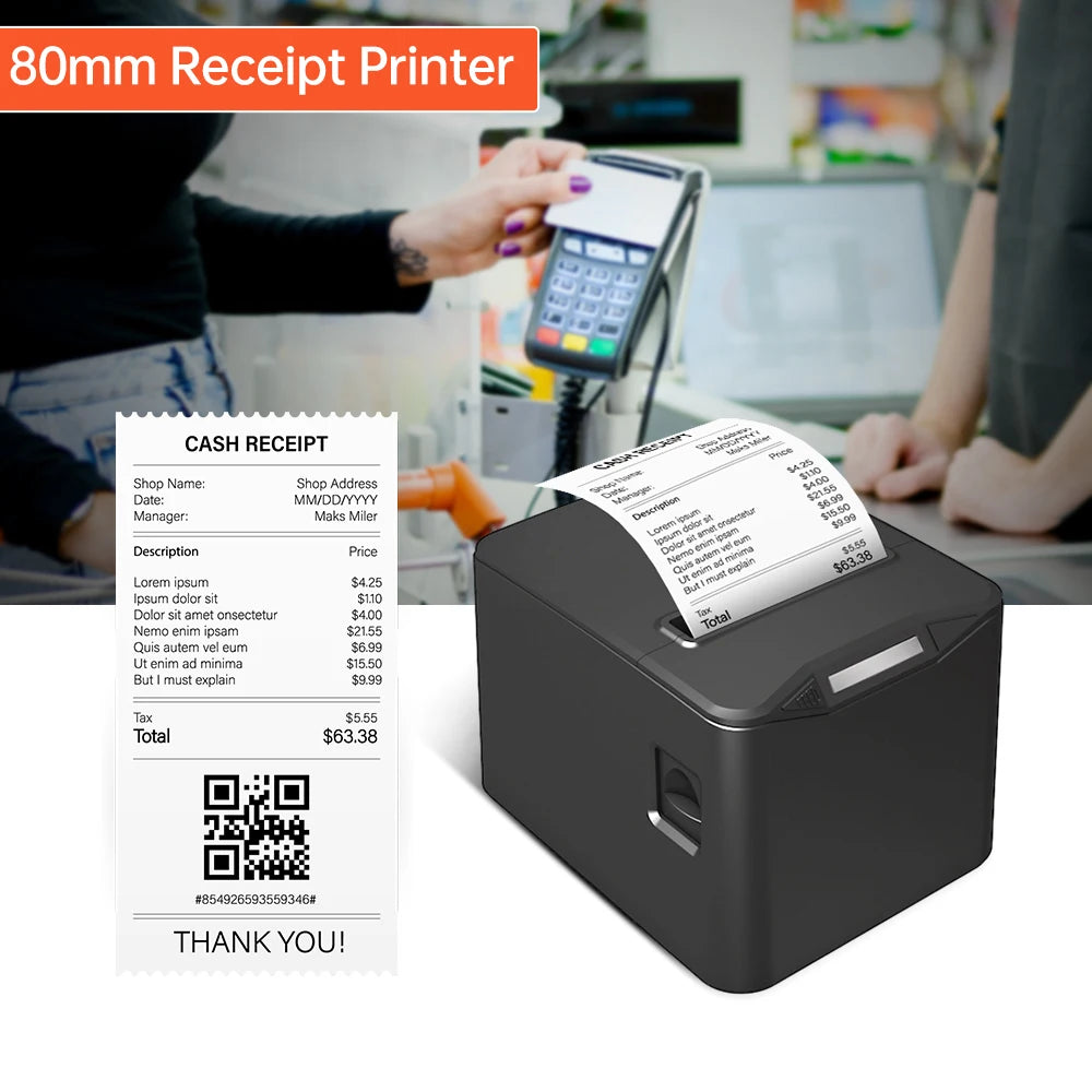 Wireless Wall-Mount Receipt Printer