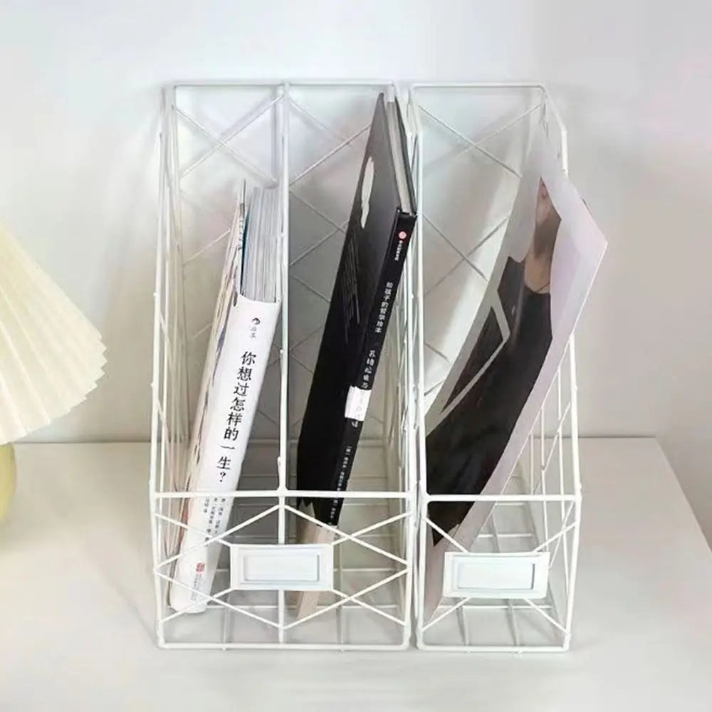 Metal Mesh Desktop File Shelf