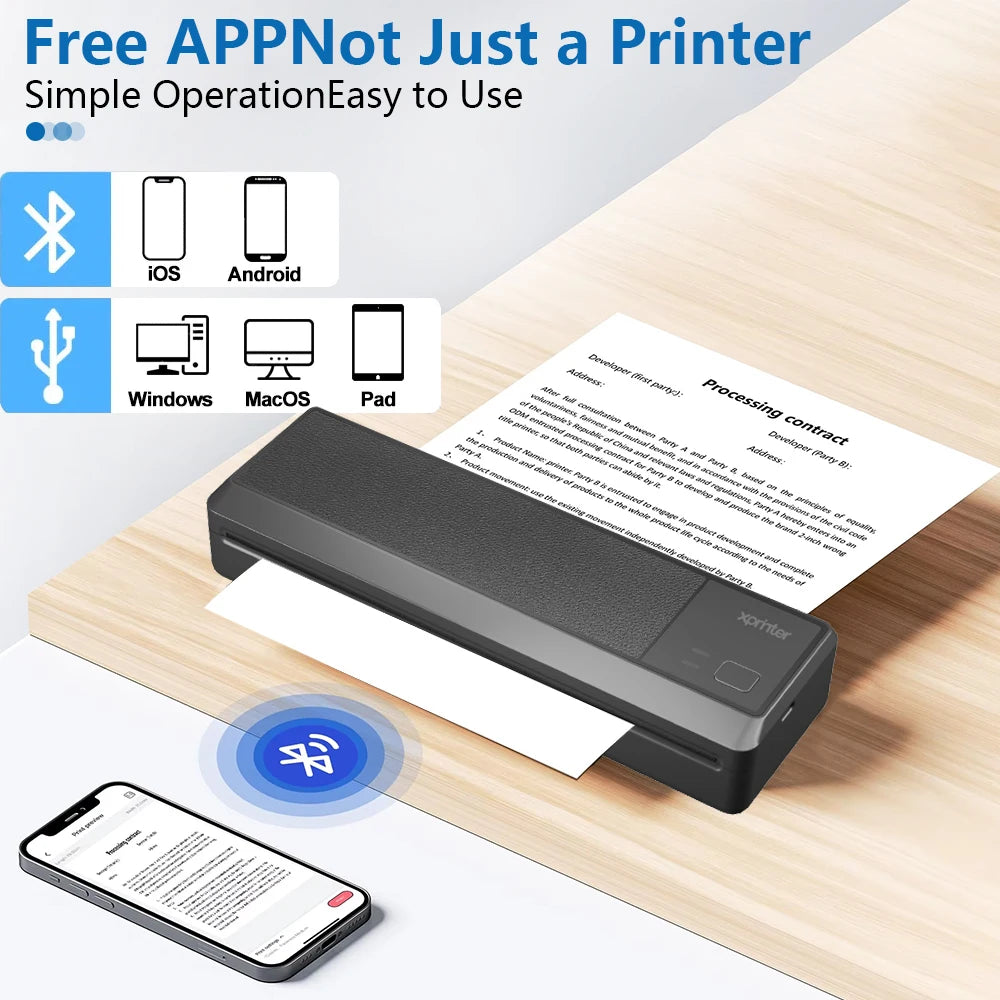 Letter Size Bluetooth Thermal Printer
