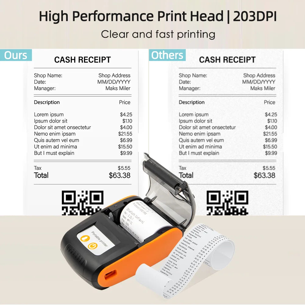 58mm Portable Receipt Printer