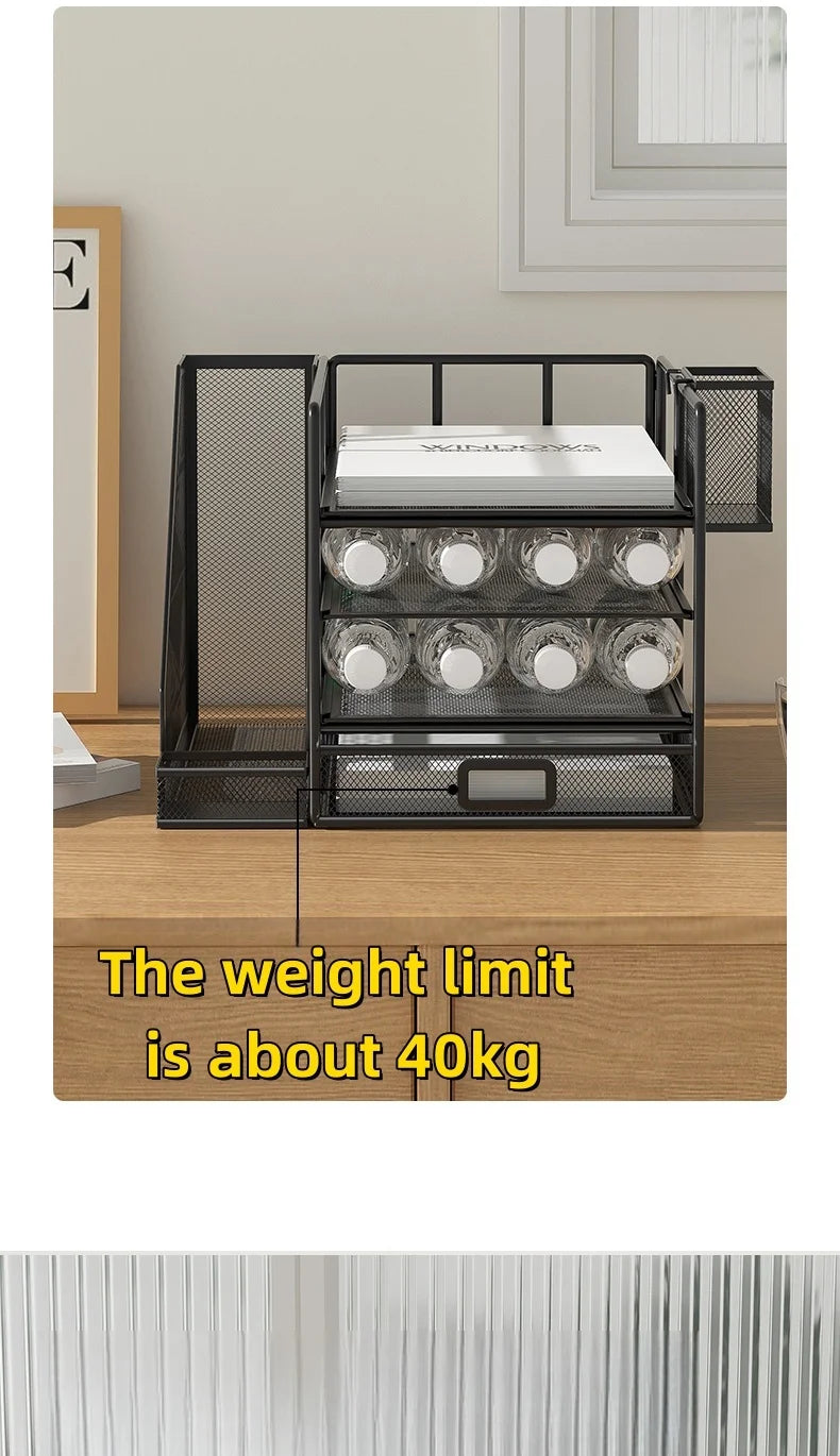4-Tier Metal Desk Organizer