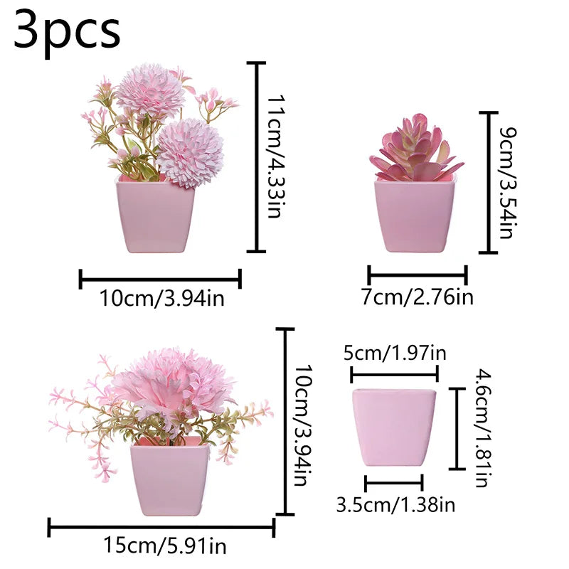 Mini Artificial Flower Pot