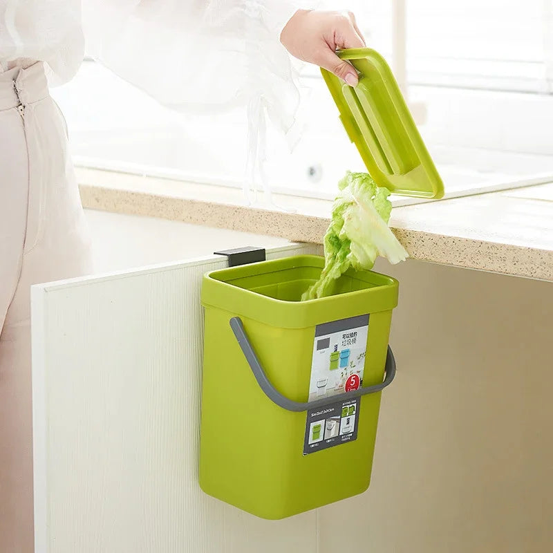 Compact Quiet-Close Trash Can