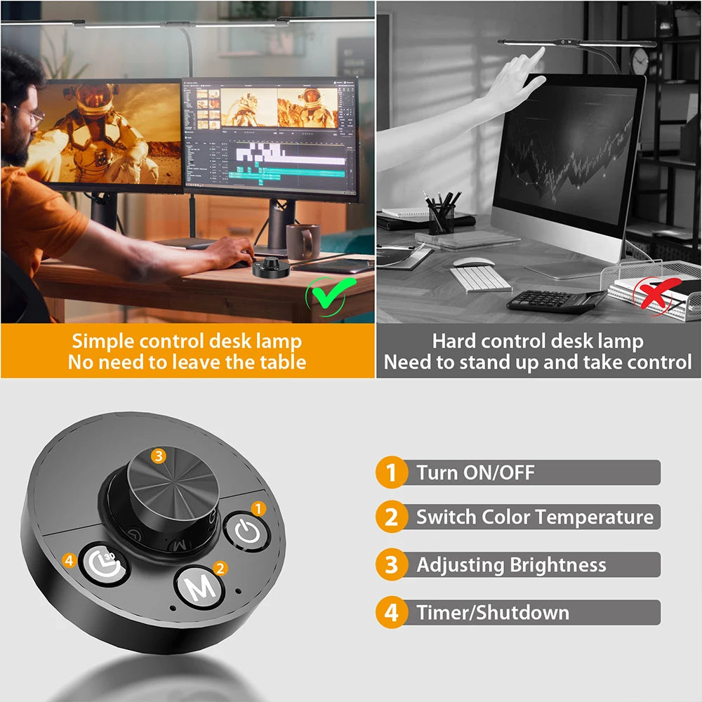 24W Clamp LED Desk Lamp