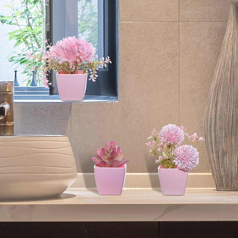 Mini Artificial Flower Pot