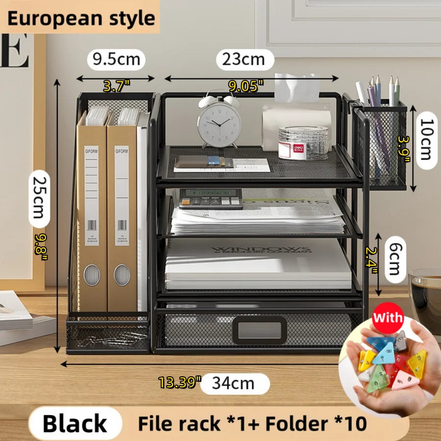 4-Tier Metal Desk Organizer