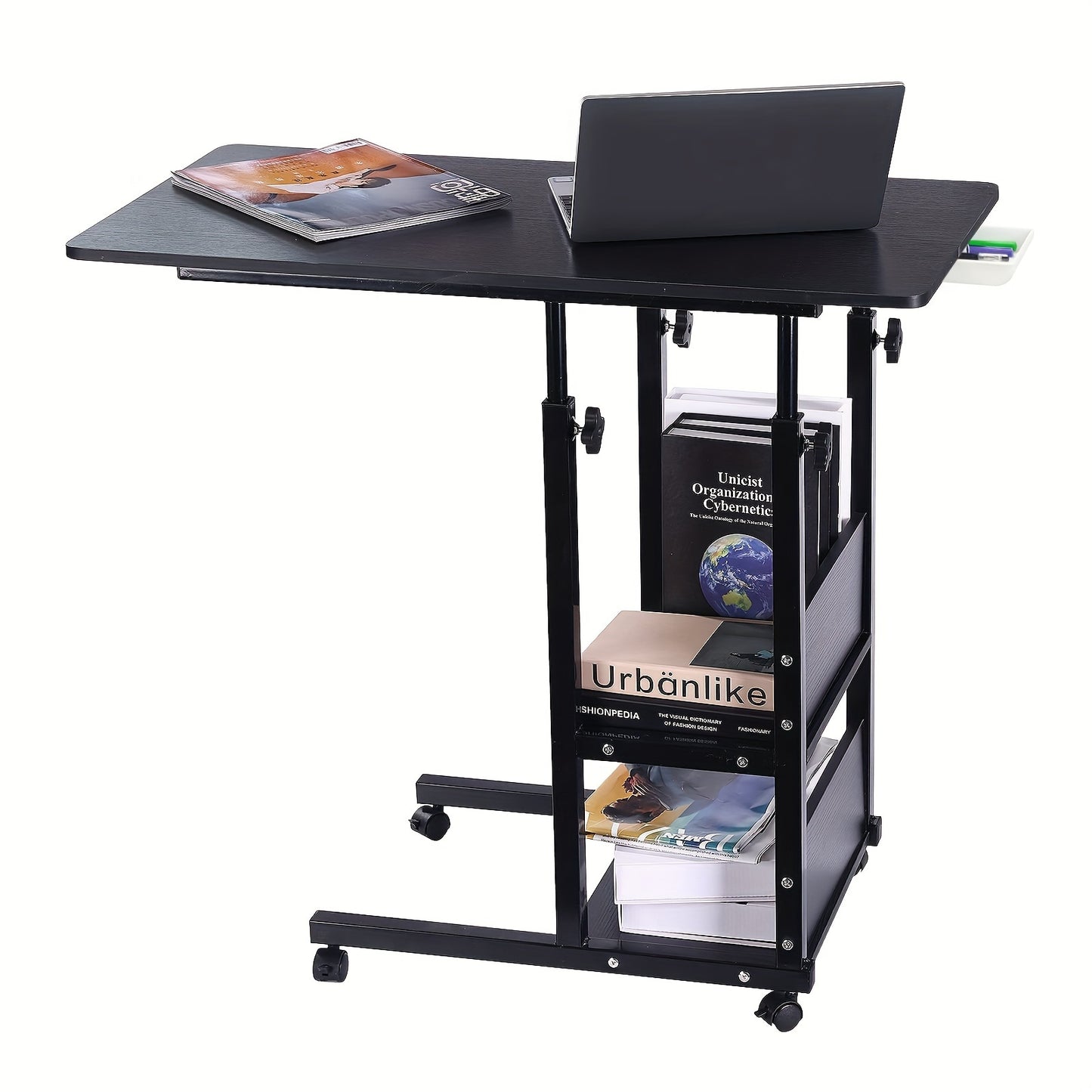 Rolling Standing Desk with Drawers